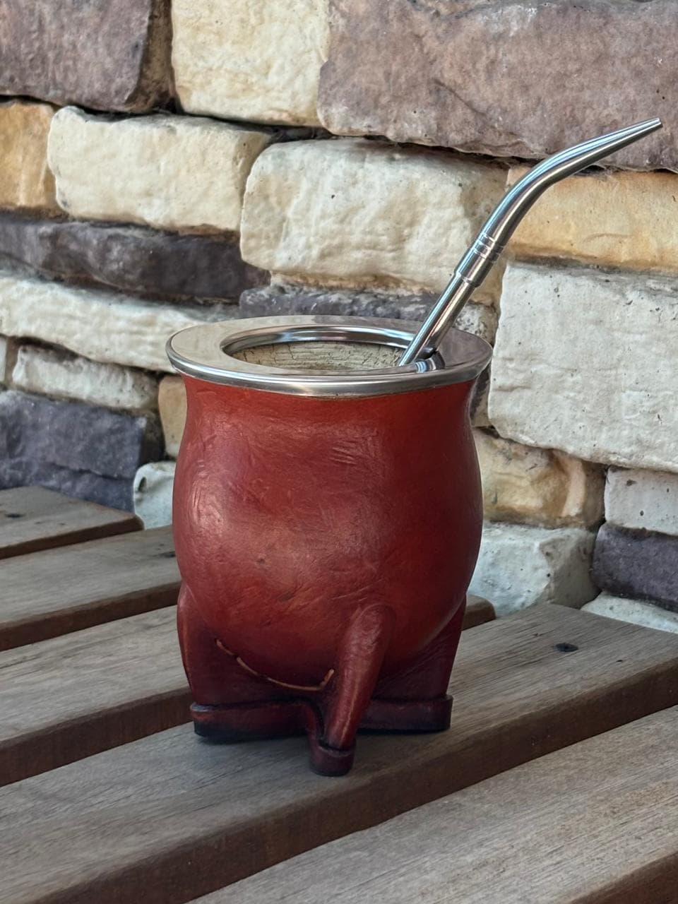 Mate Camionero con Interior de Acero - Marrón